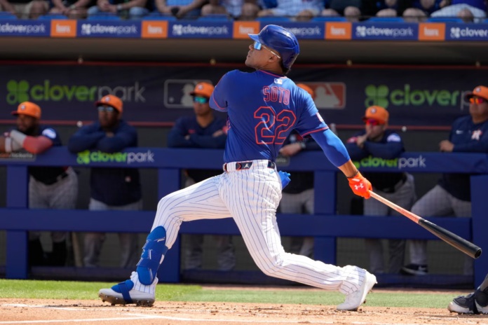 Juan Soto dispara jonrón en su primer turno con los Mets en los campos primaverales